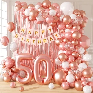 105 Teile Deko zum 50. Geburtstag, Deko zum 50. Geburtstag für Frauen mit 50... - Bild 1 von 2
