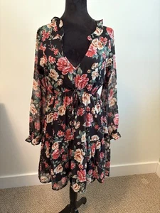 American Eagle Damen Kleid Gr. M Rüschensaum Babydoll Winsigoth Boho Y2K Style - Bild 1 von 8