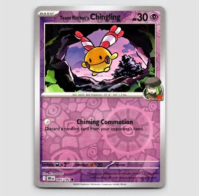 Team Rocket's Chingling (Reverse) -  085/182 - Common NM SV10: Destined Riv - Image 1 of 2
