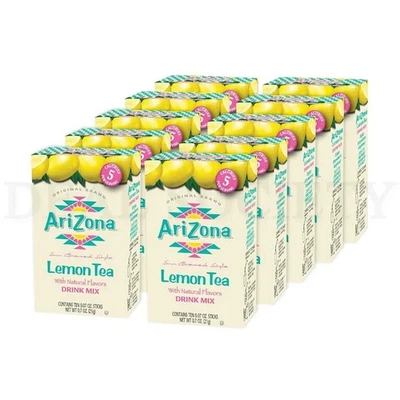 Arizona Lemon Iced Tea Stix Sugar Free, 10 Count Per 0.74 Ounce (Pack of 6)