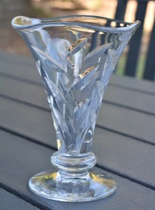 Jarrón de cristal tallado STUART & SONS AÑOS 60 - Imagen 1 de 6