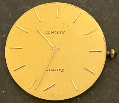 ETA Concord Cal 959.001 Men's Watch Movement Quartz Untested 28.5mm Gold Dial - Image 1 of 4