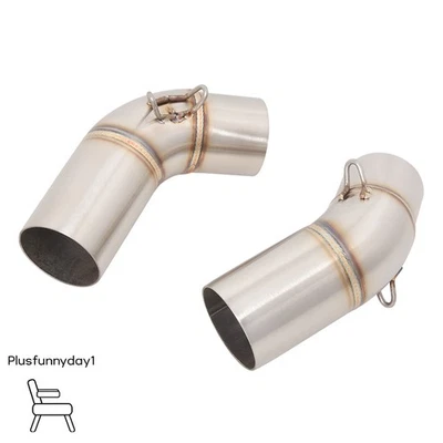 Sistema de escape silenciador de acero doble tubo medio para Ducati Monster 696 796 795 1100 Foto 1 de 4