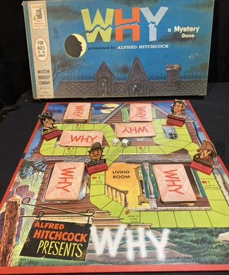 Alfred Hitchcock Presents Why Game by Milton Bradley Complete in Good  Cond 1958 - Image 1 of 4