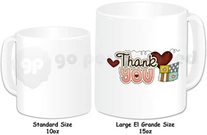 Taza grande personalizada El Grande 15 oz - Diseño de gracias - Cualquier nombre - Imagen 1 de 1