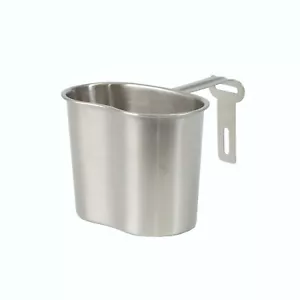New Stainless Steel Canteen Kidney Cup - Army & Military Style - Picture 1 of 2