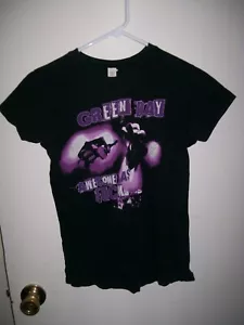 Green Day Awesome As F**K Small schwarzes T-Shirt Damen Schnitt Vintage Fan Club Shirt - Bild 1 von 13