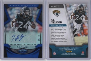 2016 Certified Mirror Signatures Blue /40 TJ Yeldon #M-TJY Auto