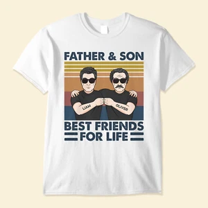 Father And Son Best Friends For Life Personalized Shirt Birthday Gift For Da - Picture 1 of 4