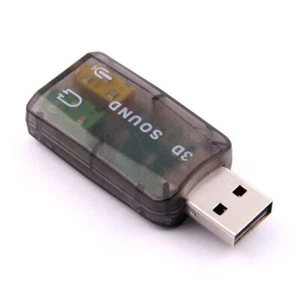Usb To 3.5mm Mic 3D Sound Card Audio Adapter Stereo Sound Card Sound Adapter - Photo 1/7