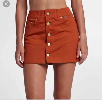 Женская юбка Hurley размер 3 Wilson на пуговицах спереди мини AV7971 - Изображение 1 из 4