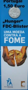 Portugal 1,50 euros 2010 hambre euro moneda especial blister uma moeda contra fome BU - Imagen 1 de 2