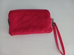 Thirty one 31 Vary You Wristlet Coral Quilted Multifunction zip ID Credit Slot
