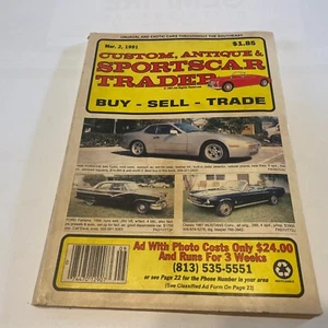 Custom Sportscar Trader Buy Sell Trade Antique Old Cars Vintage Magazine 1991 - Picture 1 of 11