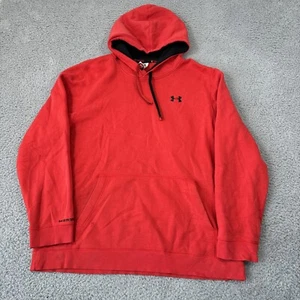 Under Armour Storm Heavyweight Mens UA Hoodie XL Red Warm - Picture 1 of 11