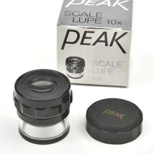 PEAK SCALE LUPE 10X LENTE D'INGRANDIMENO ACROMATICA CON FUOCO REGOLABILE USATA! - Imagen 1 de 3