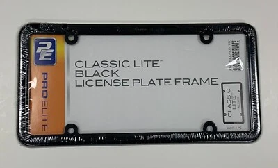 CLASSIC LITE BLACK LICENSE PLATE METAL FRAME BY PROELITE SEALED NEW — 第 1/4 张图片