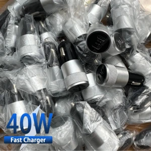 Car Charger 40W Dual PD USB-C Fast Adapter Lot For iPhone 15 14 13 12 11 Samsung - Picture 1 of 12