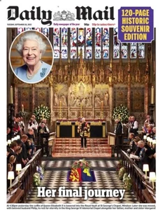 The Daily Mail - Queen Elizabeth II Funeral - Dienstag 20. September 2022 - Bild 1 von 7