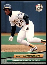 1992 Fleer Ultra Rickey Henderson B Baseball Cards #114