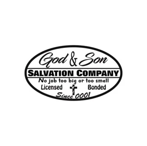 God & Son Salvation Company, Jesus Still Saves Christian Window Sticker Decal - Bild 1 von 1