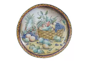 Mayolica Santa Rosa mexikanisches Obst Stillleben Steinzeug Ladegerät Teller Plakette 28" - Bild 1 von 12