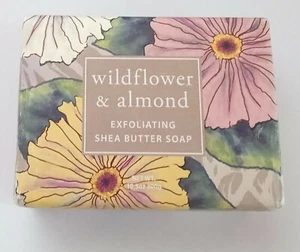 WILDFLOWER & ALMOND EXFOLIATING SHEA BUTTER SOAP ENRICHED WITH SHEA BUTTER 10.5 - Picture 1 of 3