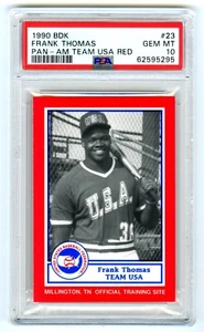 FRANK THOMAS~1987 USA PAN AM TEAM RED~1990 BDK PSA-10 HOT GEM-MT ROOKIE CARD #23 - Picture 1 of 2
