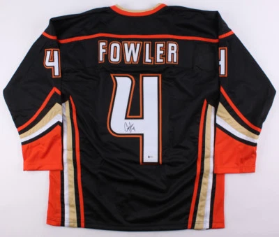 Camiseta deportiva firmada por Cam Fowler Anahiem Ducks (certificado de autenticidad Beckett) All Star Defenseman Foto 1 de 4