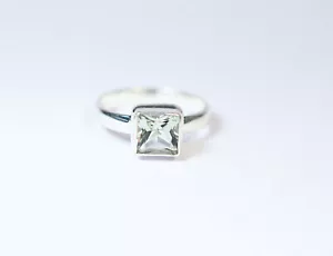 Ring Grüner Amethyst / facettiert / U 55 / 925. Sterlingsilber / neu - Bild 1 von 6