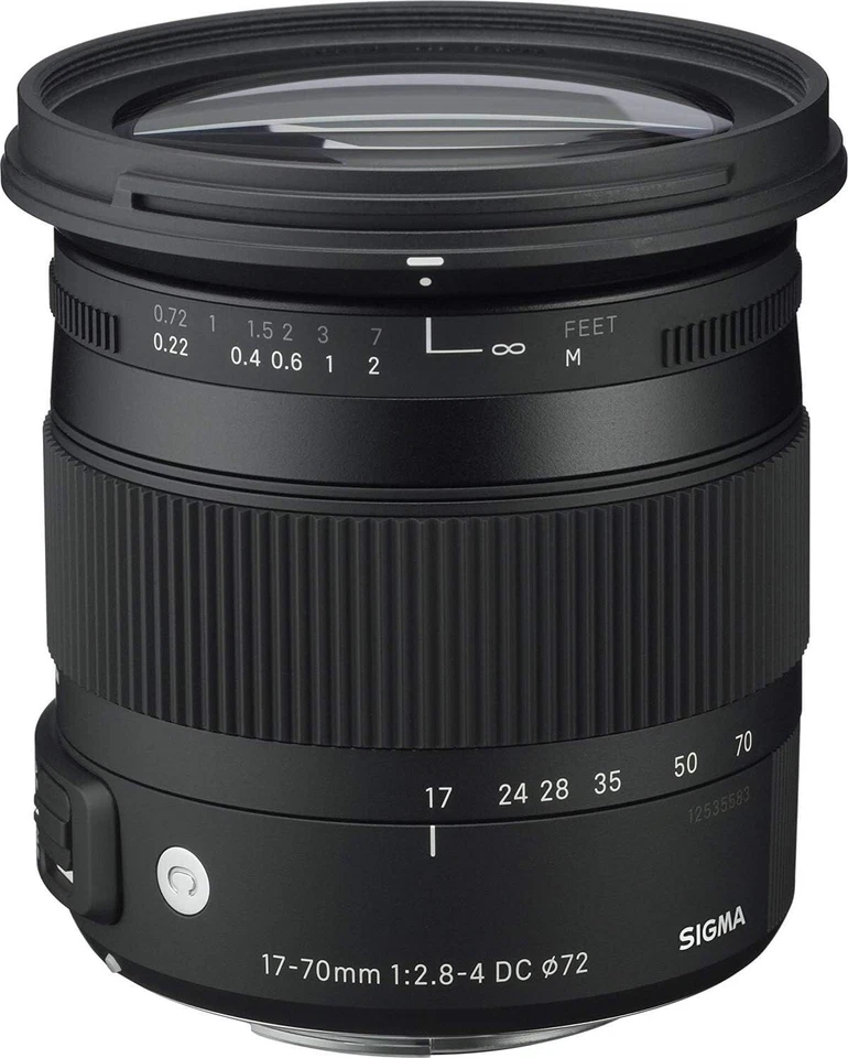 USED Sigma DC 17-70mm f/2.8-4 OS AF HSM Lens - Black Contemporary CANON mount - Image 1 of 1