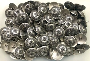 Buttons 25mm 21mm 17mm Aged Silver Metal Regal Filigree Shank L97 L97A L97B - Picture 1 of 24