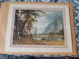 LANDSCAPE ART PRINT - Yosemite Valley - 1866 - ALBERT BIERSTADT 11x14 Poster - Picture 1 of 2
