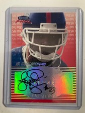 1999 Fleer Focus Fresh Ink Joe Montgomery Rookie RC Auto Autograph NY Giants