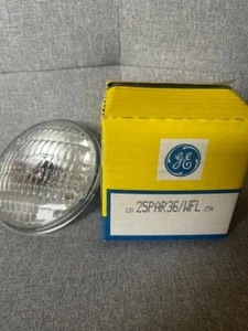 GE 25PAR36WFL 12V 25 Watt PAR36 2 Screw Terminals Flood Light Bulb NOS - Picture 1 of 5