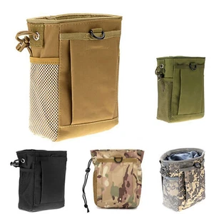 Military Tactical MOLLE Large Dump Pouch Drawstring Drop Pouch Utility Waist Bag - Foto 1 di 18