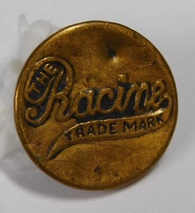 1920's Vintage The Racine Brand Overalls Wobble Shank Button - Picture 1 of 2