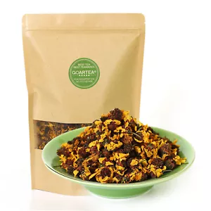 GOARTEA Premium Organic Coreopsis tinctoria Snow Chrysanthemum Flower Herbal Tea - Picture 1 of 4