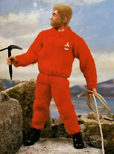 Action Man Doll Clothes... Sweater Trousers + Balaclava DK Knitting Pattern - Picture 1 of 3