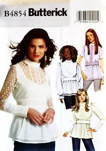 2006 Misses Peplum Blouse Top Sewing Pattern U-Pick Size 6-20 Butterick 4854 OOP - Picture 1 of 2