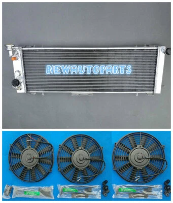 Radiator + 风扇 适用于 91-01 吉普切诺基 XJ Wagoneer Comanche MJ 卡车 2.5 4.0 AT — 第 1/4 张图片