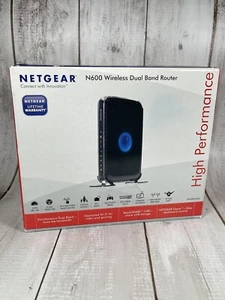 NetGear N600 Wireless Dual Band Router, WNDR3400v2, with Power Source and Cable - Picture 1 of 9