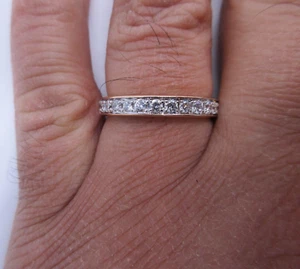 14K Rotgold Diamant Ehering Diamant = 1,00 Karat F-VS2 Wert = 5.750 $ - Bild 1 von 11