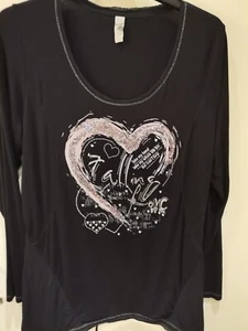TREDY Shirt Rücken-Schnürung Schwarz Gr. 44 - Bild 1 von 2