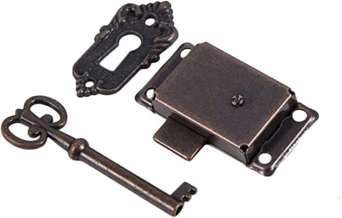 1 Piece Cabinet Cupboard Furniture Decorative Lock Case Box Lock with Key and Sc Cover