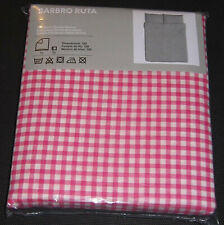 IKEA Barbro Ruta Duvet Cover Set QUEEN FULL Checked PINK GREEN Gingham Double