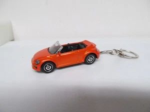 Matchbox  New -  Orange '19 Volkswagen  Beetle Convertible Custom Key Chain - Picture 1 of 1