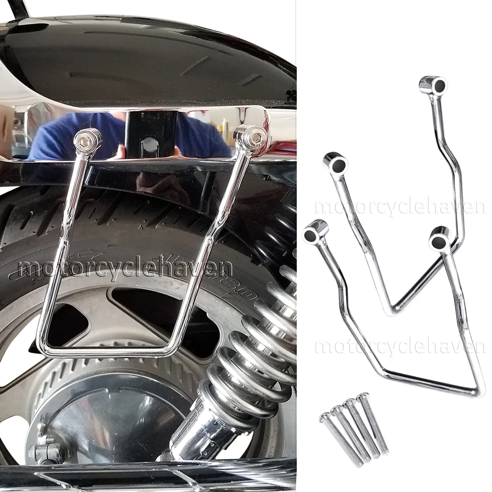 1994-2004 Honda 750 VF750 Magna Saddle Bag Support Brackets Bars Mount Chrome - Image 1 of 4