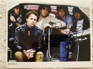 The Thrills 8 X 10 Signed Colour Photo By All 5 Member’s In The Photo. - Picture 1 of 6