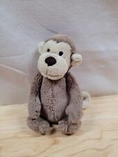 Jellycat Monkey Plush Small Bashful Baby Doll Lovey Mini Chimp Brown Tan 7"